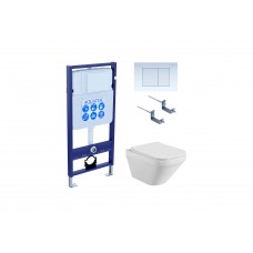 Комплект инсталляции с подвесным унитазом AQUATEK с сиденьем и кнопкой SET AQUATEK ЛИРА-009 4в1 Комплект инсталляции с подвесным унитазом AQUATEK с сиденьем и кнопкой SET AQUATEK ЛИРА-009 4в1